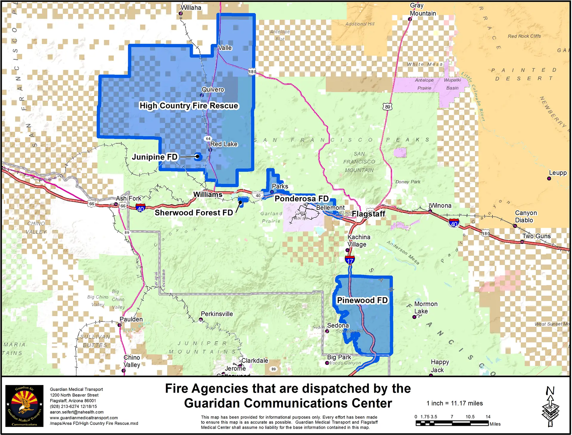 Map of area fire GMT dispatches