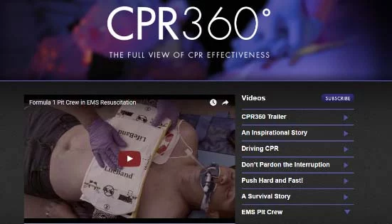Screenshot of the CPR360 dashboard
