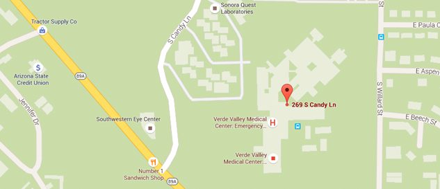 Map of Verde Valley Medical Center