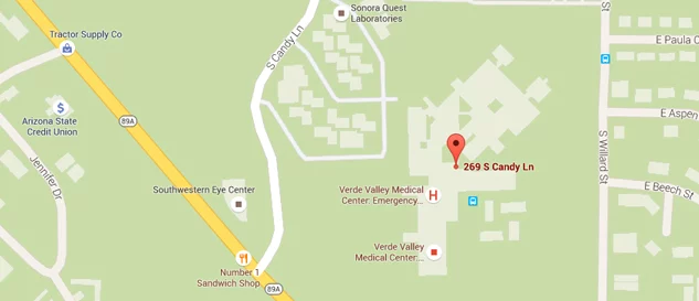 Map of Verde Valley Medical Center