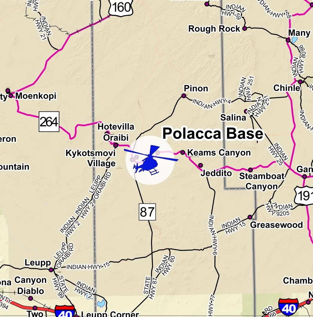 Map of Guardian Air base in Polacca