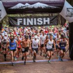 Runners lined at the starting line ready to being the Machine Solutions Run and Walk