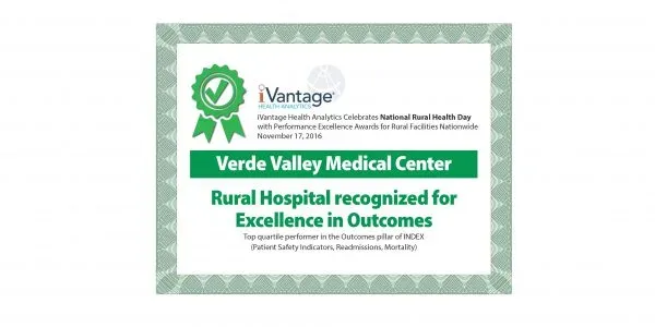 VVMC ranks in top quartile of two rural hospital performance excellence awards from iVantage Health Analytics