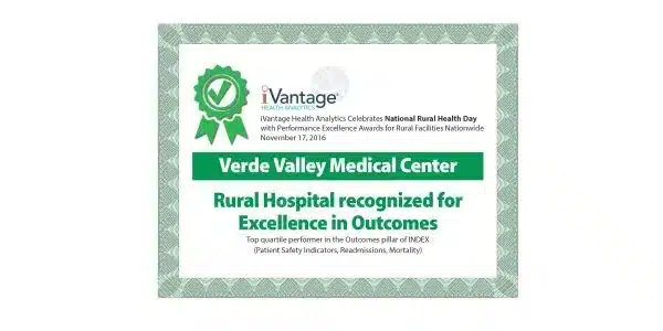 VVMC ranks in top quartile of two rural hospital performance excellence awards from iVantage Health Analytics