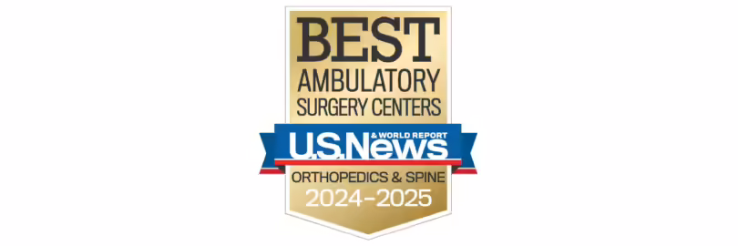 U.S. News & World Report badge recognizing ‘Best Ambulatory Surgery Centers 2024-2025’